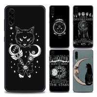case for samsung galaxy a10 a30s a40 a50 a50s a60 a70 a80 a90 f41 f52 f12 a7 a9 2018 soft cover witches moon tarot mystery totem