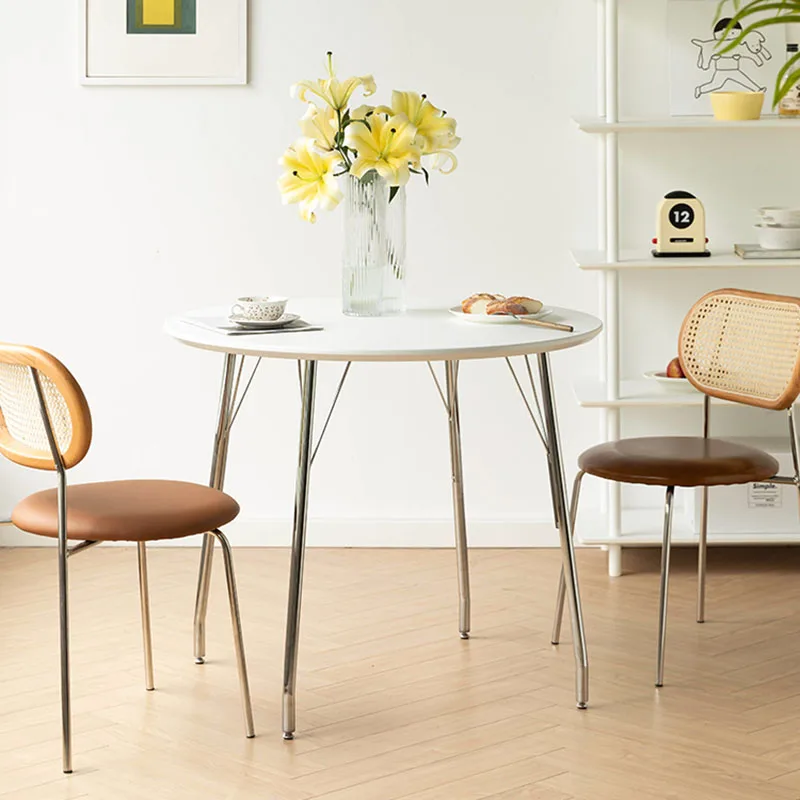 

Luxury White Nordic Style Tables Restaurant Modern Metal Kitchen Tables Small Apartmen Mesas Para Sala De Casa Home Furniture