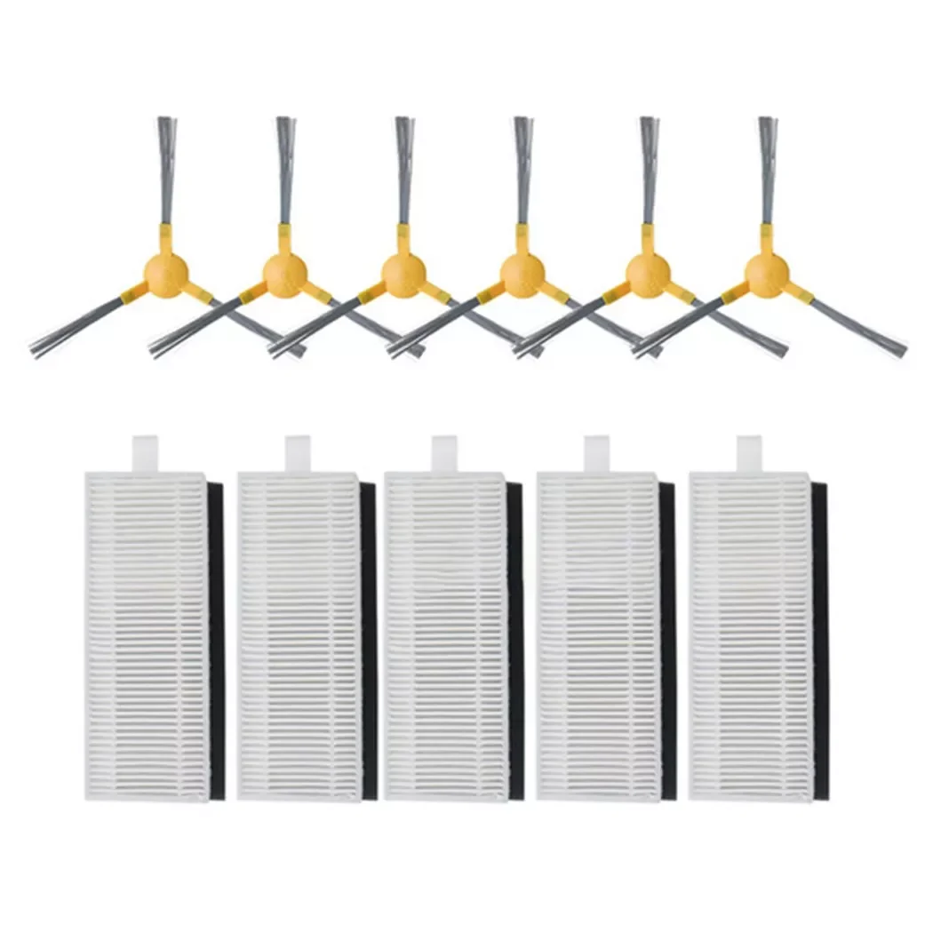 

6* Side Brush + 6* Filter For Neatsvor X500 X600 For Mamibot Exvac660 For Tesvor X500 Robotic Robot Vacuum Cleaner Accessories