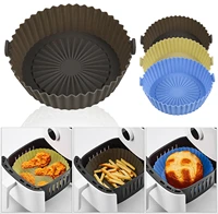 air fryer accessories reusable air fryer liner silicone pot non stick steamer pad baking liner for microwave kitchen cooking mat