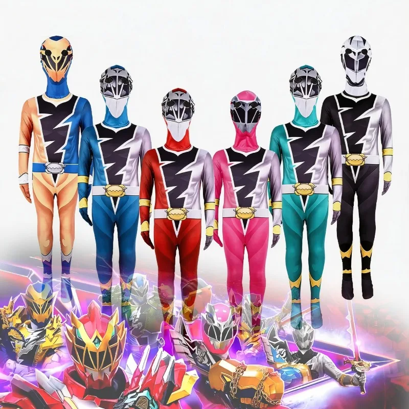 Фото Костюмы для косплея Kishiryu Sentai Ryusoulger, детский комбинезон на все тело, комплект с шлемом, наряд для вечеринки на Хэллоуин, наряд супергероя, наряд для косплея №1