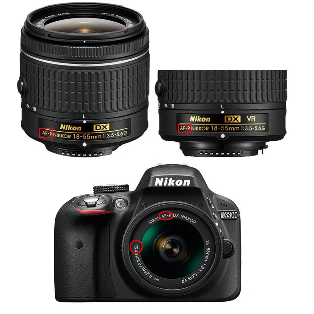 Бленда для объектива HB-N106 SLR AF-P 18-55 бленда Nikon D3300 D5300 D5500