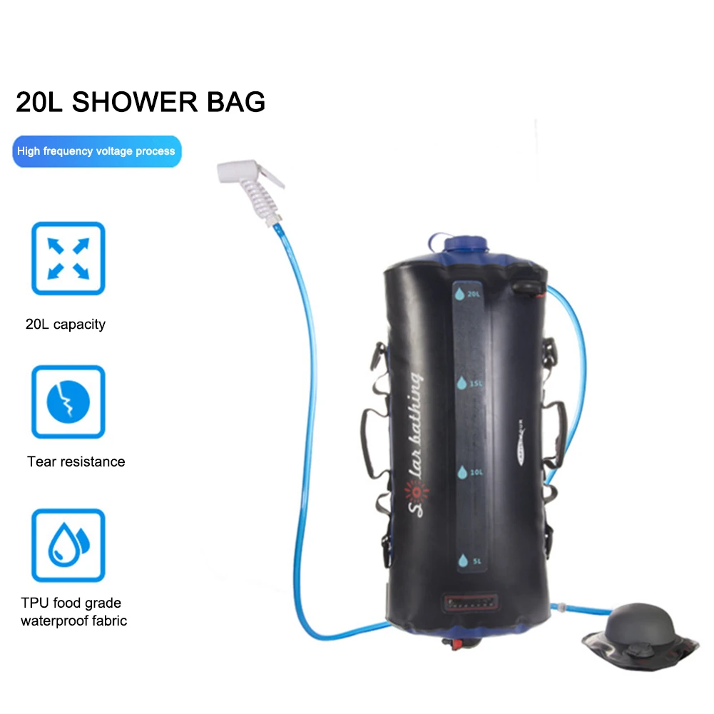 

Portable Camping Shower Bag for Camp Shower 20L Solar Shower Shower Bag for Outdoor Camping Traveling Accessories