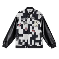 kchy baseball jacket women 2022 spring personalized checkerboard casual jacket student couple clothes