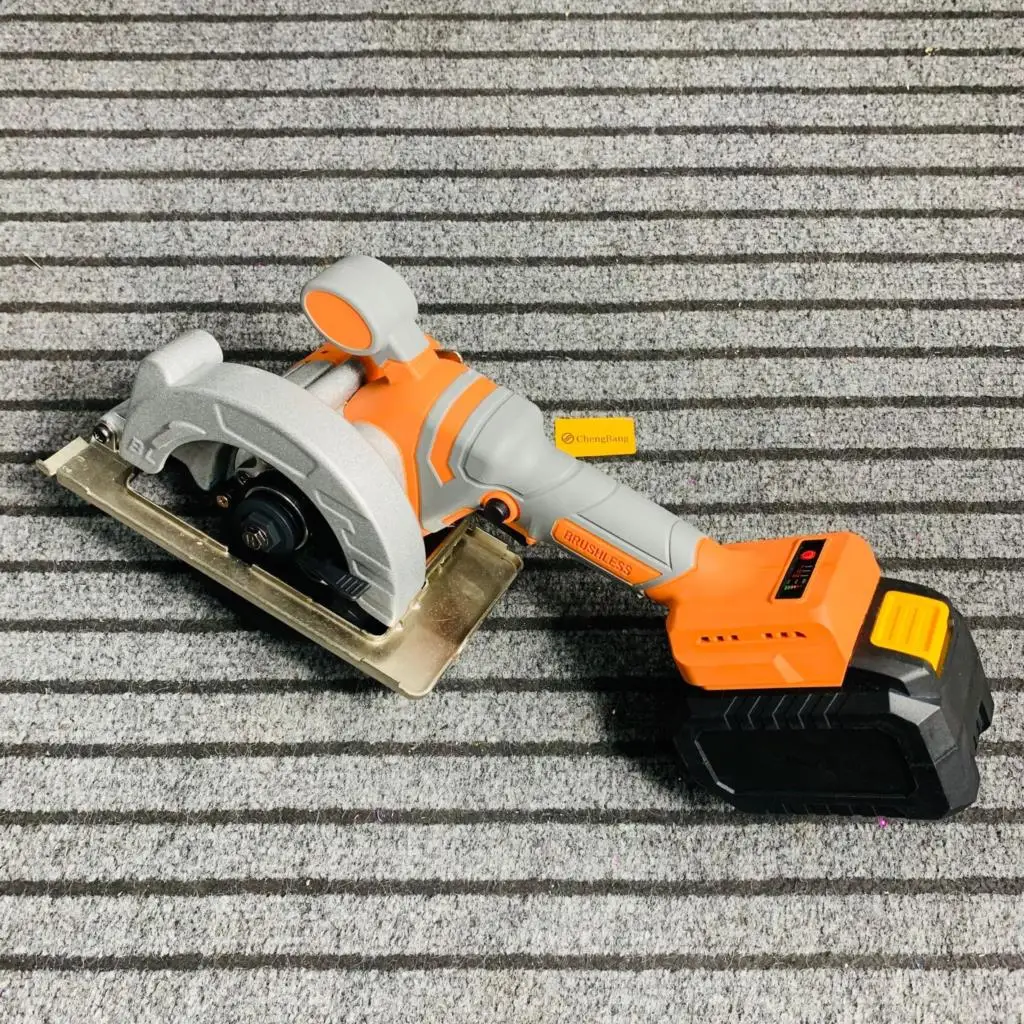 

Orange lithium brushless electric single flashlight circular saw J01