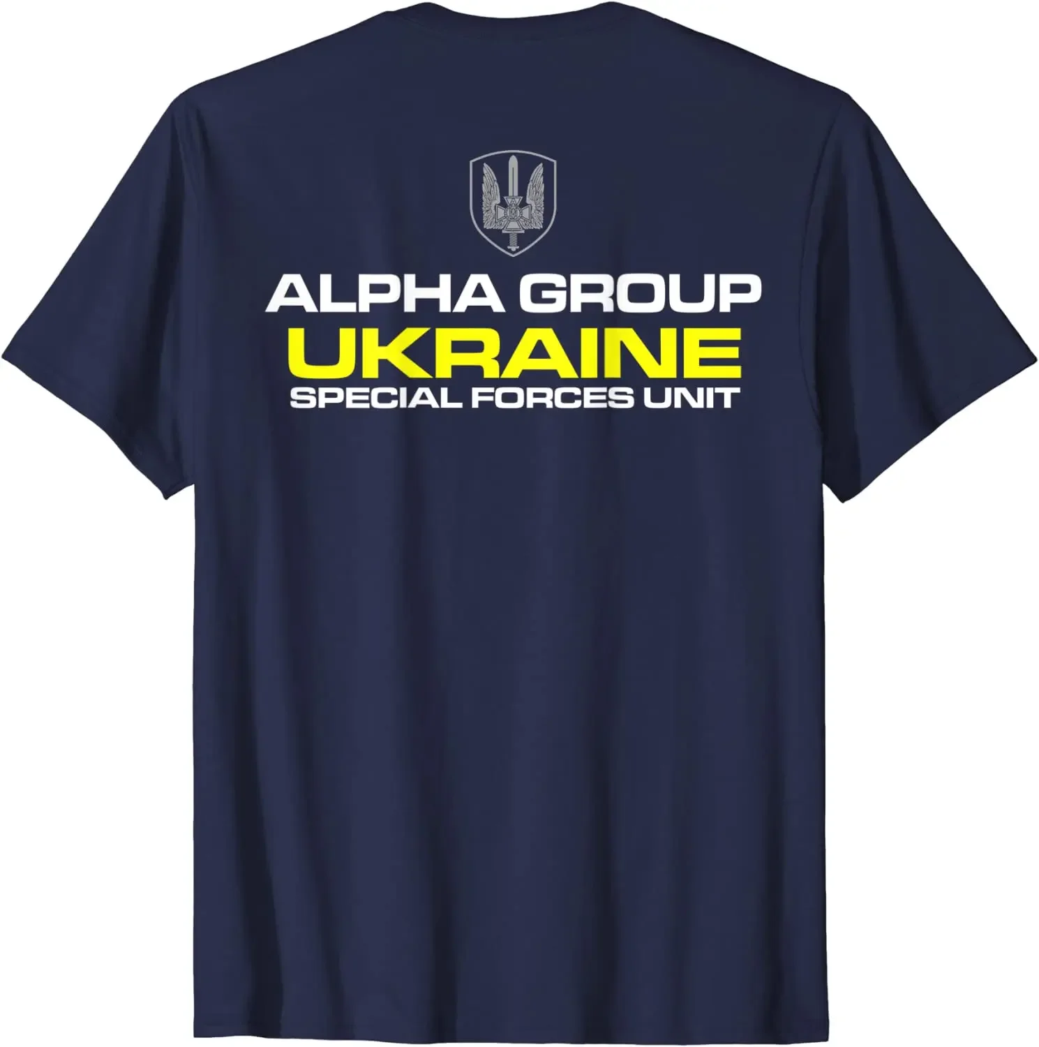 Футболка Ukraine Special Forces Alpha Group Spetsnaz SBU, 100% хлопок, с круглым вырезом, летняя повседневная мужская футболка с короткими рукавами, размер S-3XL (art.: 3920ccb4ad862) - 3920ccb4ad862