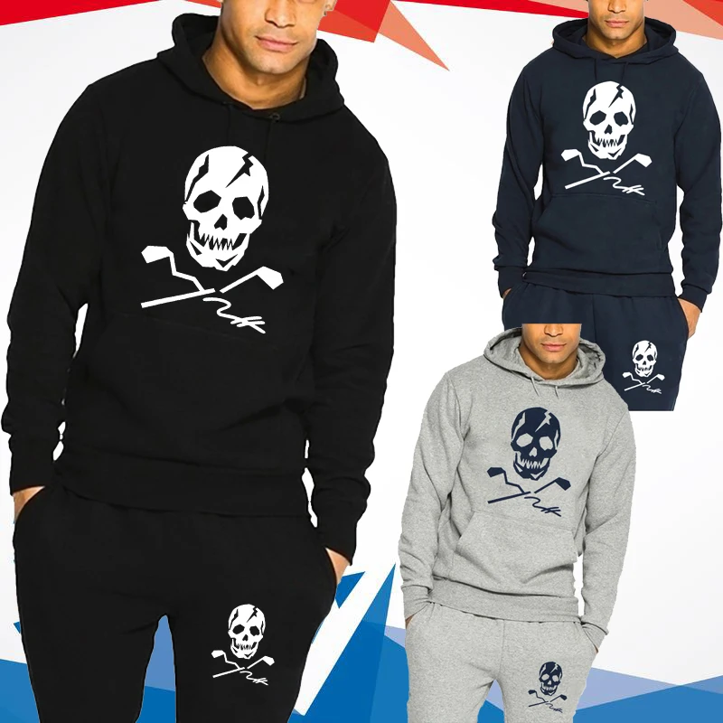 

Мужской дизайнерский комплект с капюшоном Mark Lona Flash для гольфа, топы с капюшоном и спортивные брюки, спортивный однотонный костюм для бега