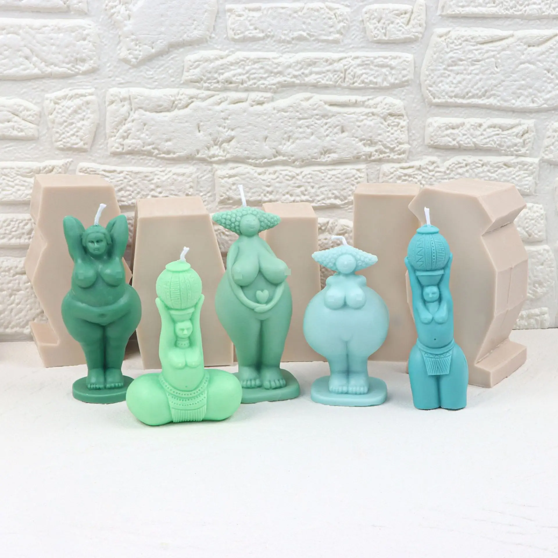 

Силиконовая форма в виде фигурки, форма для ароматерапии, Женская поза, форма для свечи, форма для мыла, африканская Женская ароматерапия, из...