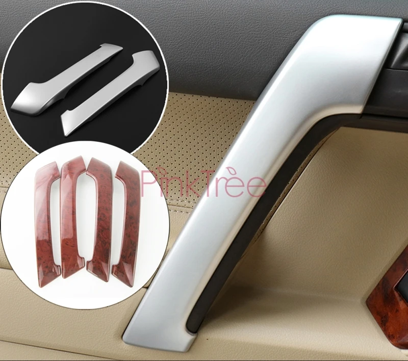 

Аксессуары для Toyota Land Cruiser Prado 150 2010-2013 2014-2018, держатель для ручки салона, матовый хром/деревянный цвет