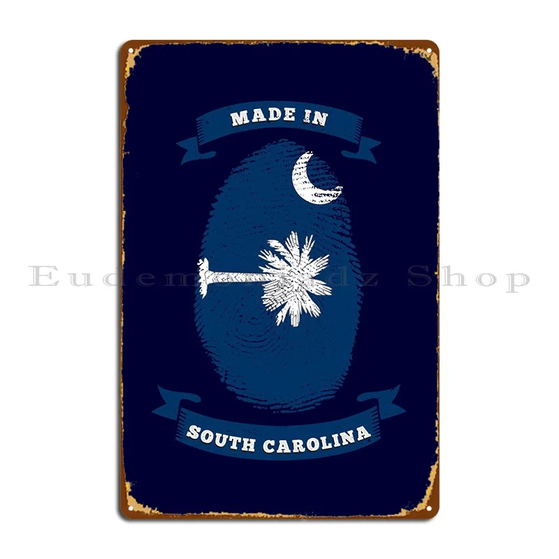 

Сделано в Южной Каролине, металлический знак, индивидуальная картина, настенный плакат для гостиной, Настенная пещера, жестяной плакат