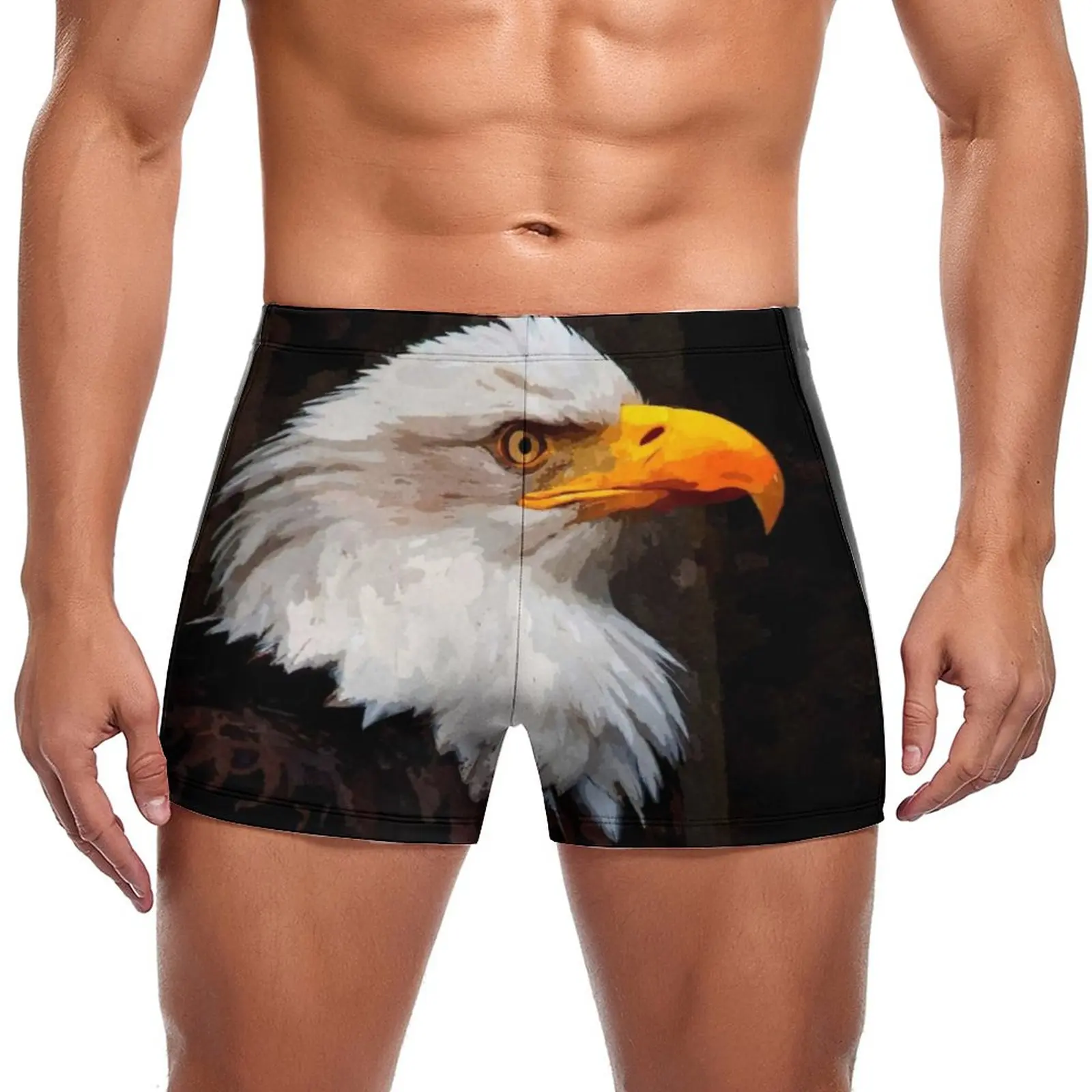 

Красивые плавки с головой орла, акварельные пляжные шорты для плавания с животными под заказ, мужской купальник в форме орла