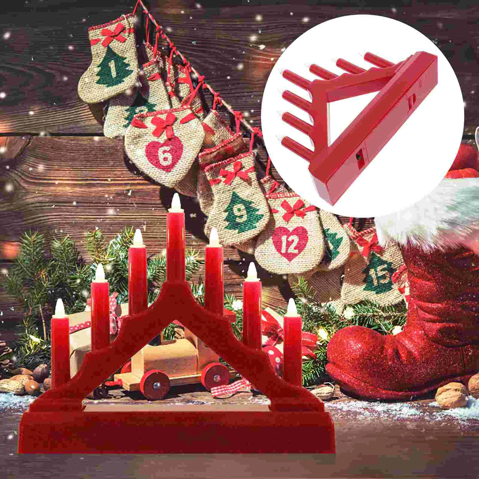 

1pc Bridge Lamp Style Desk Lamp Christmas Tree Bridge Bridge Shape Night for Home Party