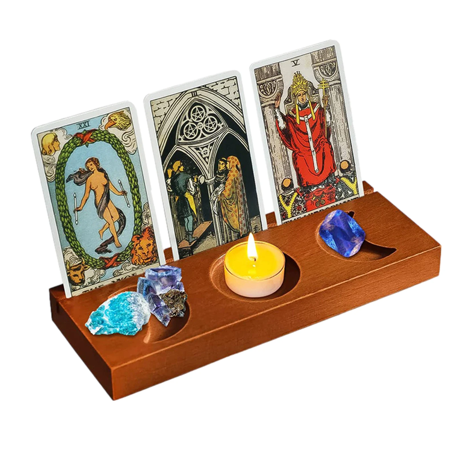 

Tarot Card Holder Stand Wiccan Wood Oracle Affirmation Card Display Tarot Card Accessories Witch Divination Tools Wiccan