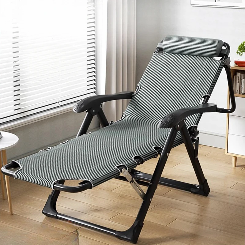 Складной плоский шезлонг для лежания комфортная портативная мебель гостиной