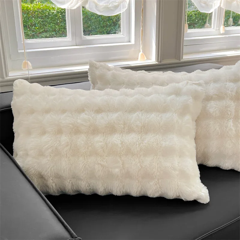 Новинка 2024, зимняя плюшевая одинарная наволочка с кроликом, молочная плюшевая снежная плюшевая одноместная наволочка для общежития