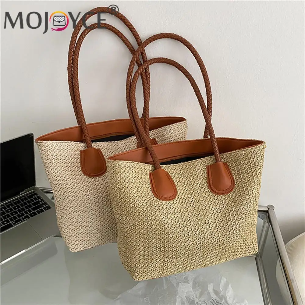 

Изысканная Женская Фотосумка, пляжная сумка через плечо из ротанга, Женская винтажная плетеная уличная дорожная сумка