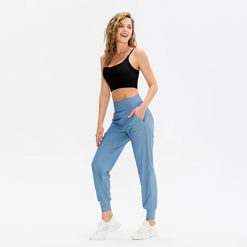 Women Yoga Drawstring Pants Stretch Casual Pants Relaxed Fit Yoga Trousers Finess Wear Sweatpants for Running and Tranning