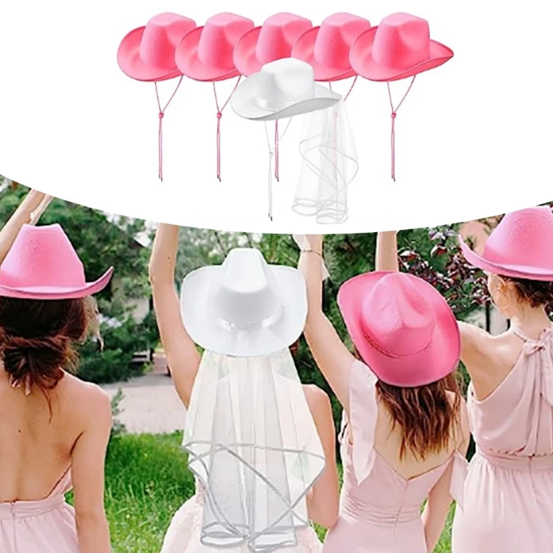 

Ковбойская шляпа, солнцезащитные очки и платок для невесты, реквизит для фотосессии подружек невесты M6CD