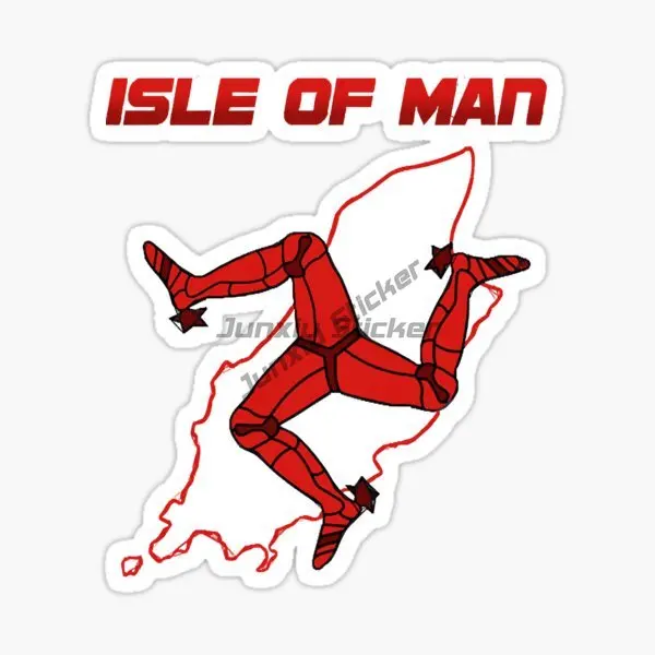 Фото Наклейка на окно/бампер Isle of Man TT Isle of Men Three Legged Motorcycle Sticker, виниловая самоклеящаяся наклейка для гоночных автомобилей №5