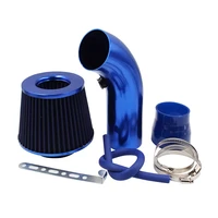 full set 3 76mm car cold air intake system turbo induction pipe tube kit with air filter cone high flow performace racing