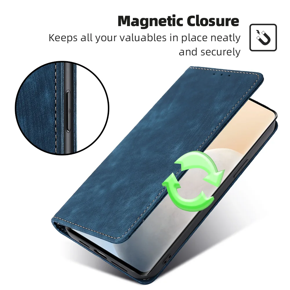 Кожаный магнитный чехол в стиле ретро для Vivo S18 Pro Чехол S17t S17E S17 S16E S16 S15E S15 S12 S10 2