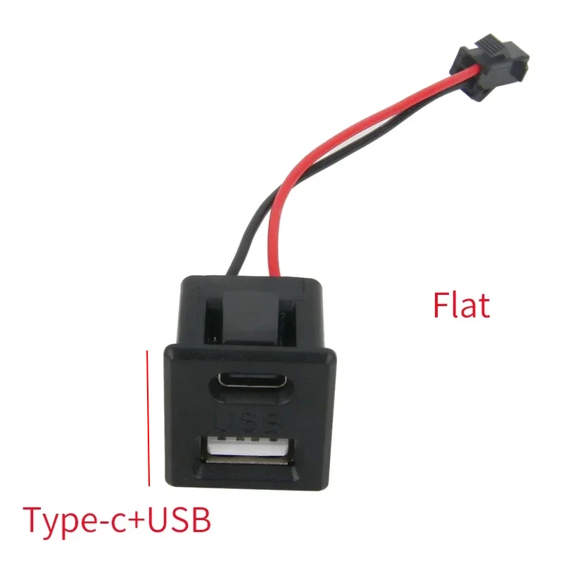 

Двухслойная USB-розетка с разъемом типа c, гнездо a, USB-розетка для зарядки с кабельным разъемом