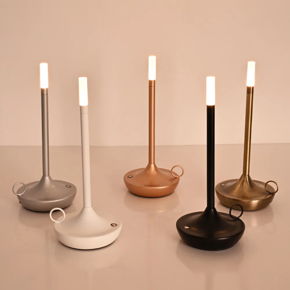 

Creative Modern Night Light Touch Control Iron Art Nightstand Lamp Rust Prevention Sponge Anti-skid Pad for College Dormitory