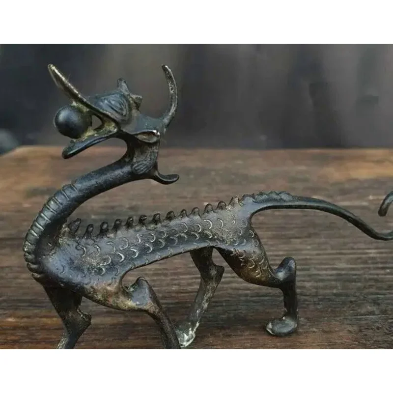

Chinese rare old bronze carving dragon statue