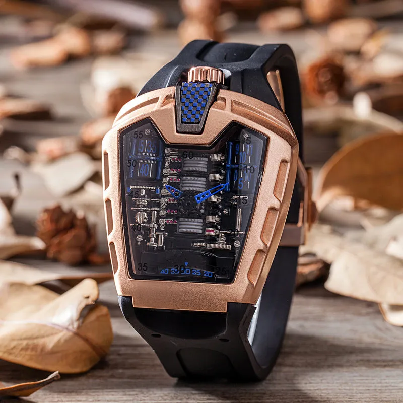 

Мужские автоматические механические часы-скелетоны, винтажные мужские наручные часы-скелетоны, мужские часы, высококачественные электронные часы