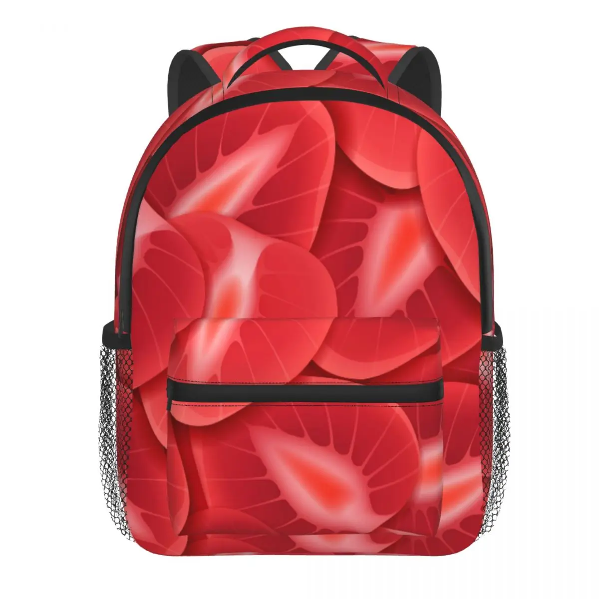 Kids Backpack Textures Strawberry Slices Kindergarten Children Mochila School Bag