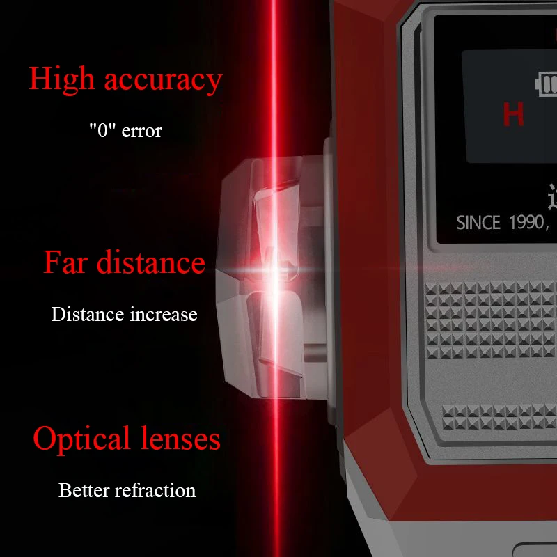 16/12/8 линий 4D лазерный уровень с красной линией 360 ° Самовыравнивающийся