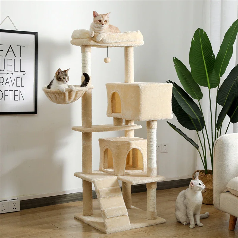 Cat Tree Tall Cat Tower with Large Cat Condo 1