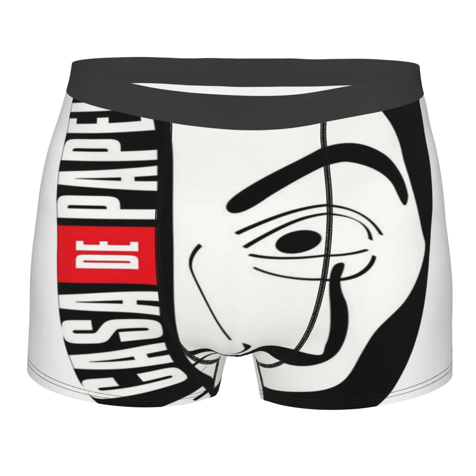 

Трусы moneyheist мужские из полиэстера, изящное нижнее белье, пикантная одежда, трусы, дизайнерские штаны, белые, 1586