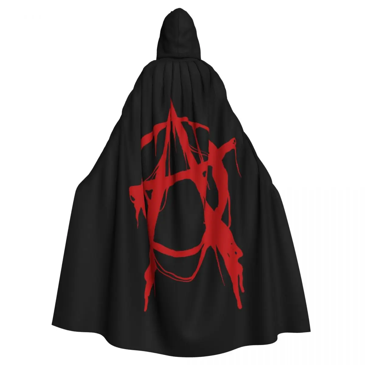 

Hooded Cloak Unisex Cloak with Hood Anarchy Symbol Cloak Vampire Witch Cape Cosplay Costume