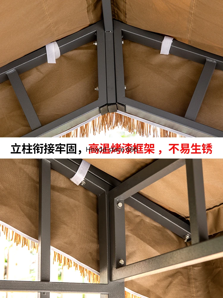 Уличная беседка аграрное оформление соломенный павильон наружный тент