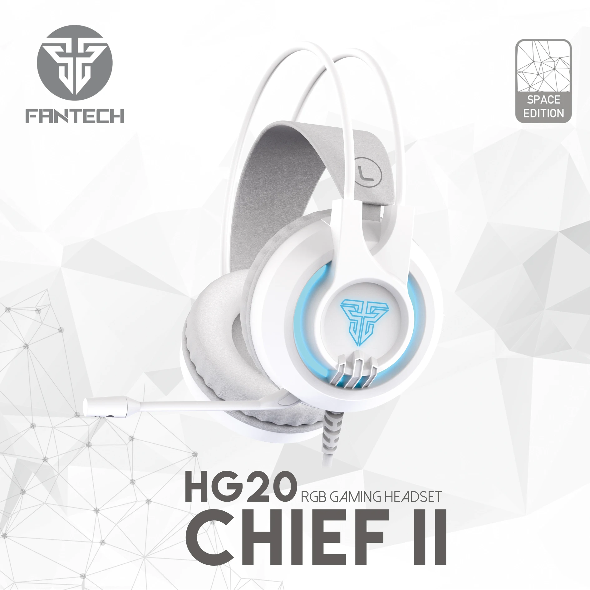 

FANTECH CHIEF II HG20 Gaming Headset Memory Ear Muffs and Noise Cancelling Microphone RGB Headphone with Mic for CSGO Gamer