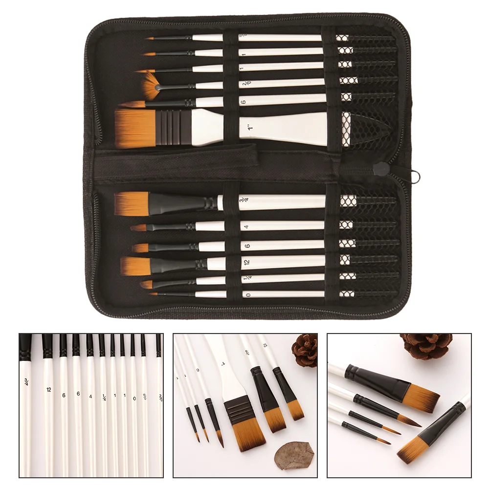 

1 Set of Premium Portable Oil Painting Brushes Gouache Brushes for Children