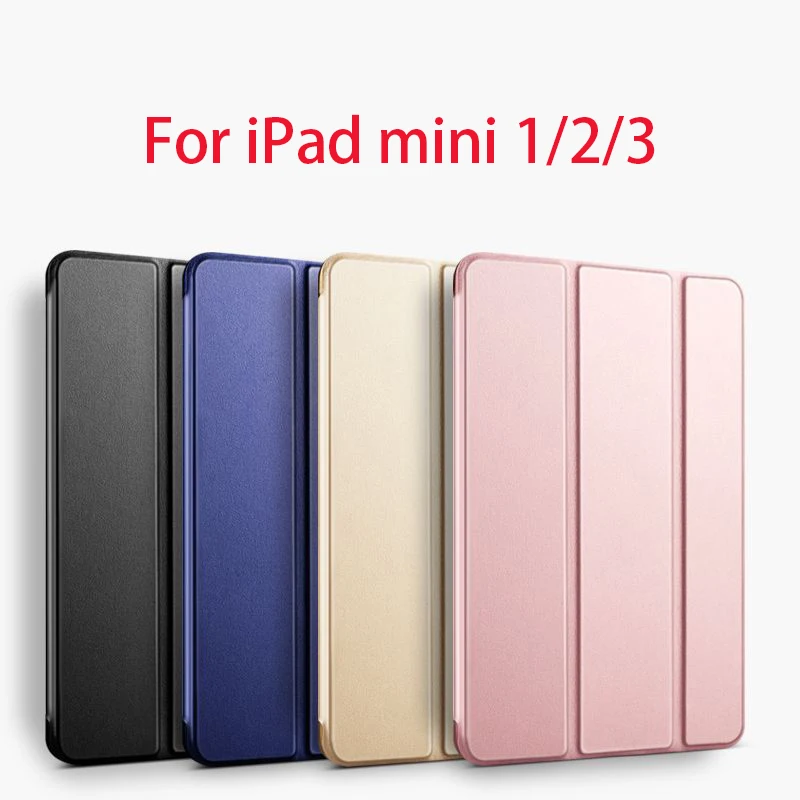 

Чехол для iPad Mini 1/2/3, силиконовая Мягкая задняя тонкая умная Обложка из искусственной кожи, чехол с функцией сна и пробуждения для iPad Mini, чехлы...