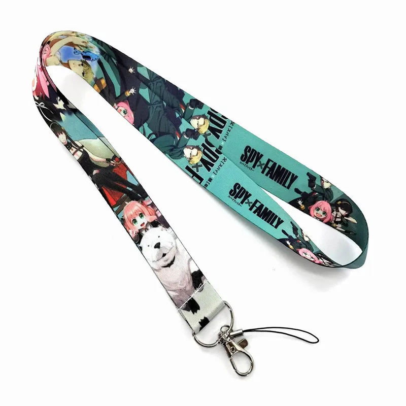 New Anime SPY X Family Lanyard Cartoon Pattern ID Card Holders Rope Portable Anti-Lost Long Camera Neck Strap for Boys Girls