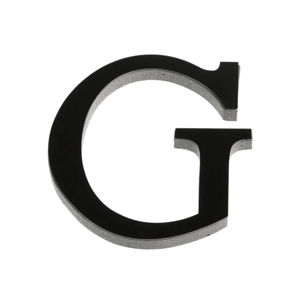 3D наклейки на стену черные буквы пластик 26 шт трафарет буквы и цифры пласт луч