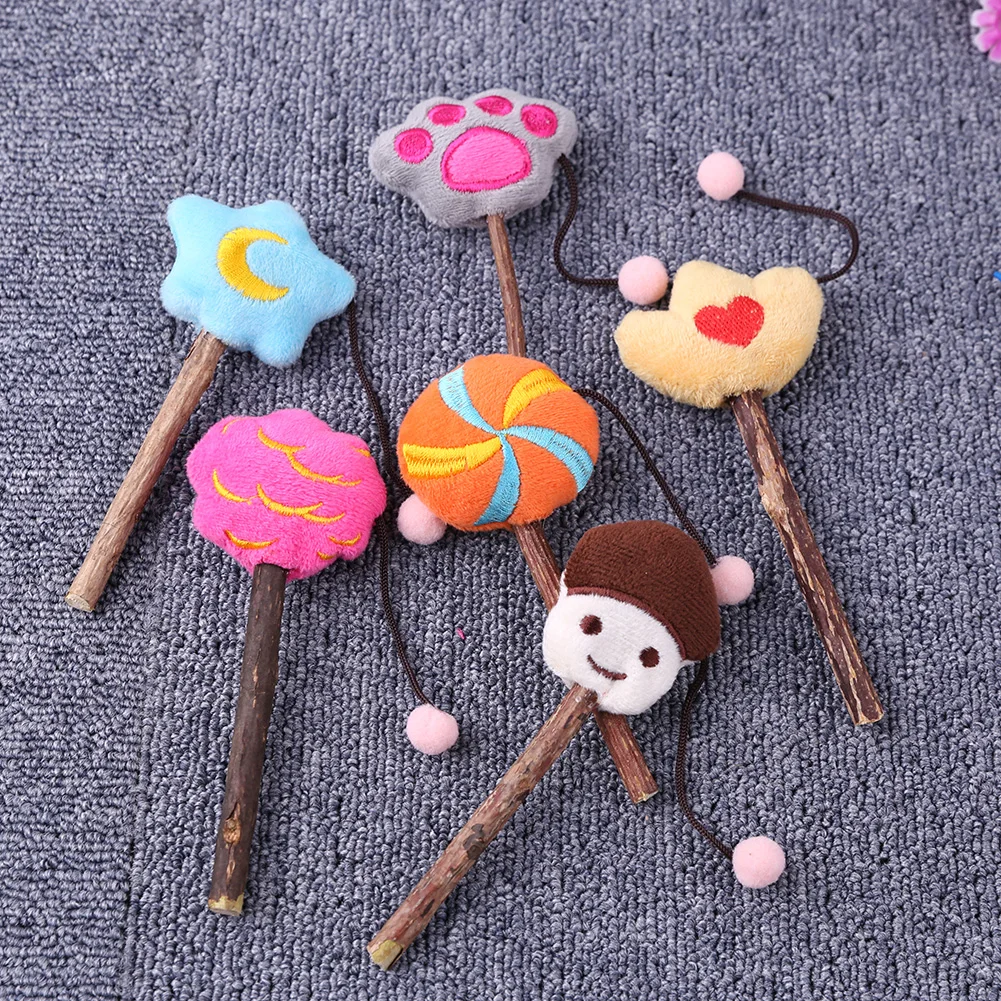 

Мультяшные игрушки для кошек, забавная игрушка для кошек, плюшевая мята, деревянная Удочка Дразнилка для котенка, игры, Ловец, игрушка-тизер,...
