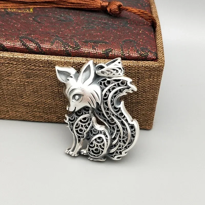 Очаровательная подвеска из серебра 925 пробы с архаическим Римом лисы винтажное