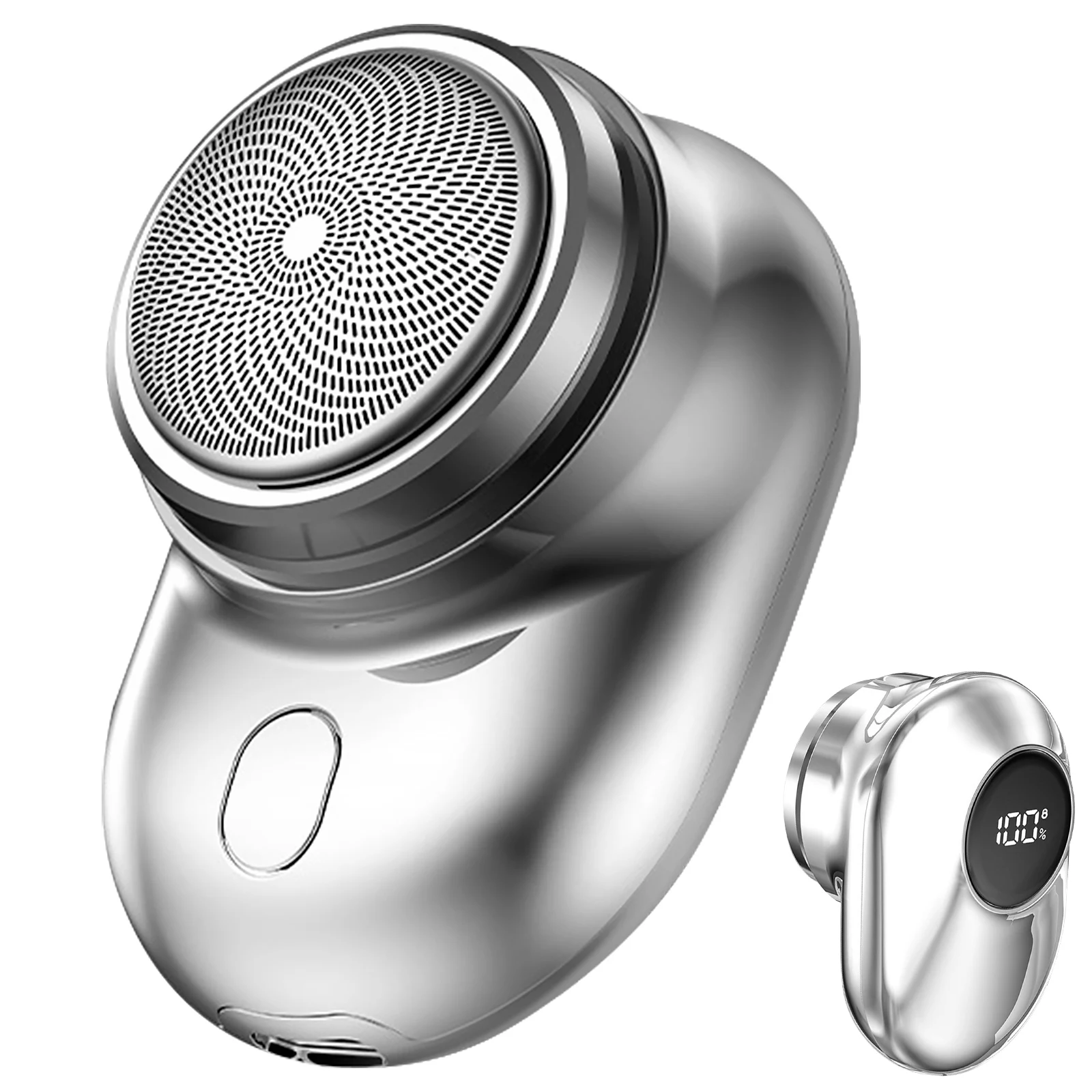 

Mini Shaver with Power Display 6600 rpm Electric Mini Travel Shaver IP67 Waterproof Pocket Razor Wet and Dry Use Mini Electric