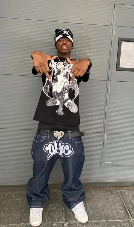 

Джинсы женские прямые с принтом, тонкие синие свободные джинсы в стиле Хай-стрит, индивидуальные штаны в стиле хип-хоп, нейтральные, y2k, на лето