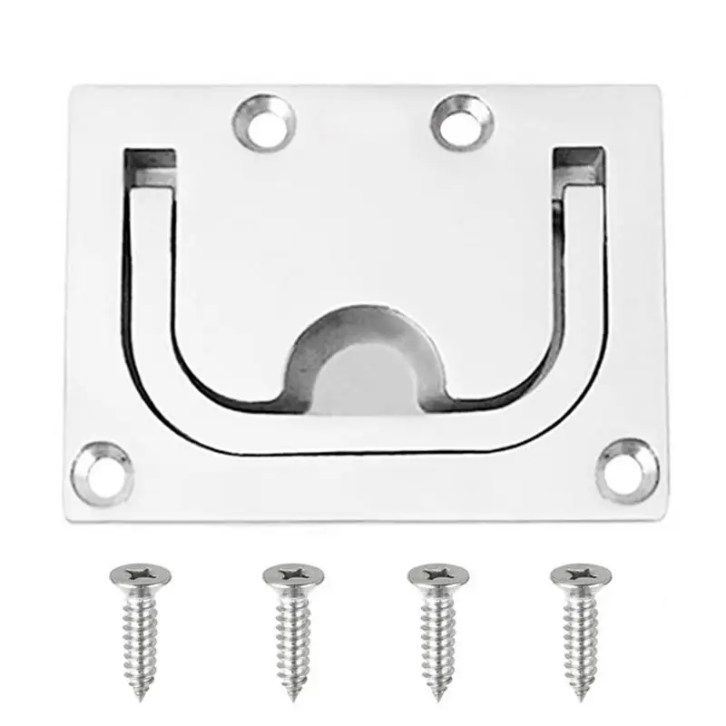 

Flush Pull кольцевые ручки 316 Пряжка для крышки палубы из нержавеющей стали, простая установка для дверей шкафов, раздвижных дверей, шкафов