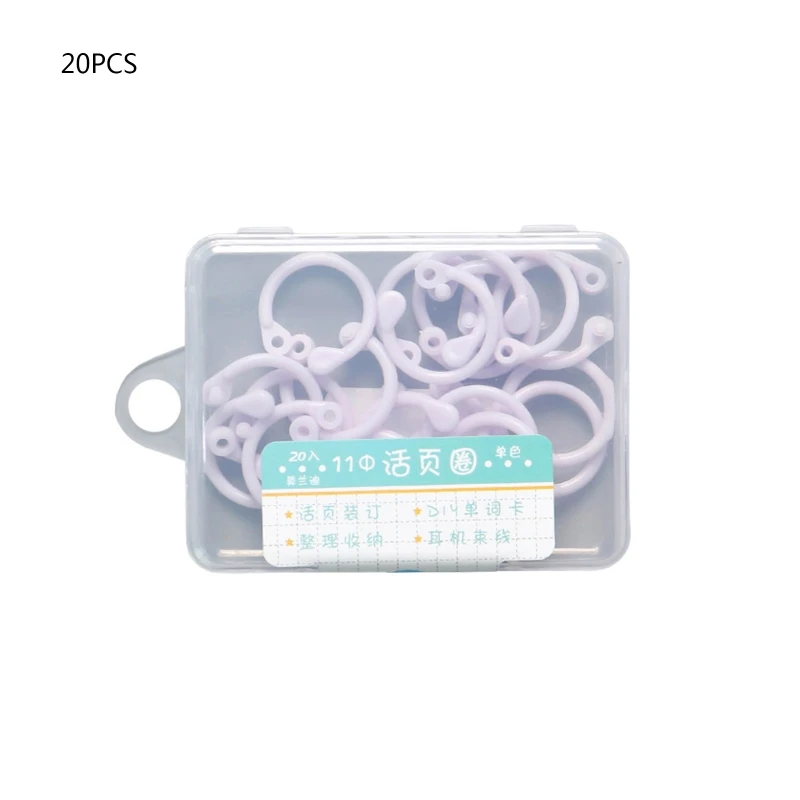 

12Pcs/20Pcs Loose Leaf Binder Rings for KEY Ring Flashcard Ring for Office Schoo
