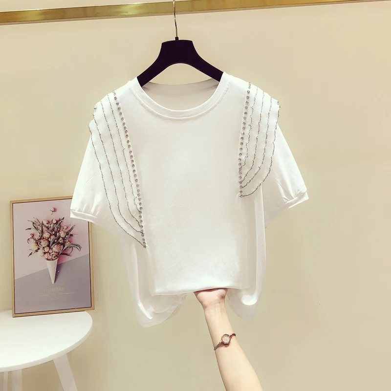 

T-shirt women's 2021 summer new design loose and versatile GRAY22