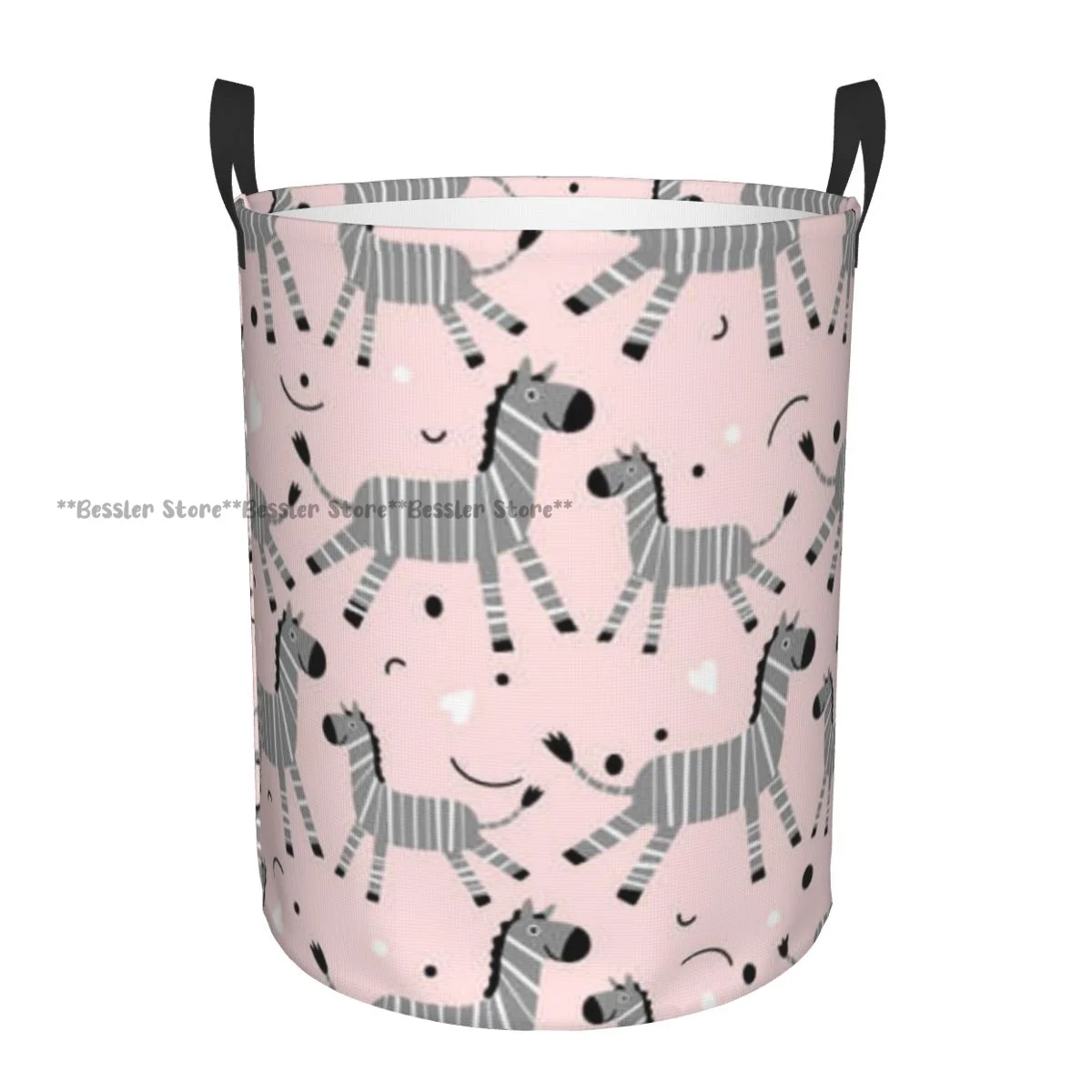 Улыбающаяся Зебра сафари зоопарк корзина для белья складная грязная одежда дома
