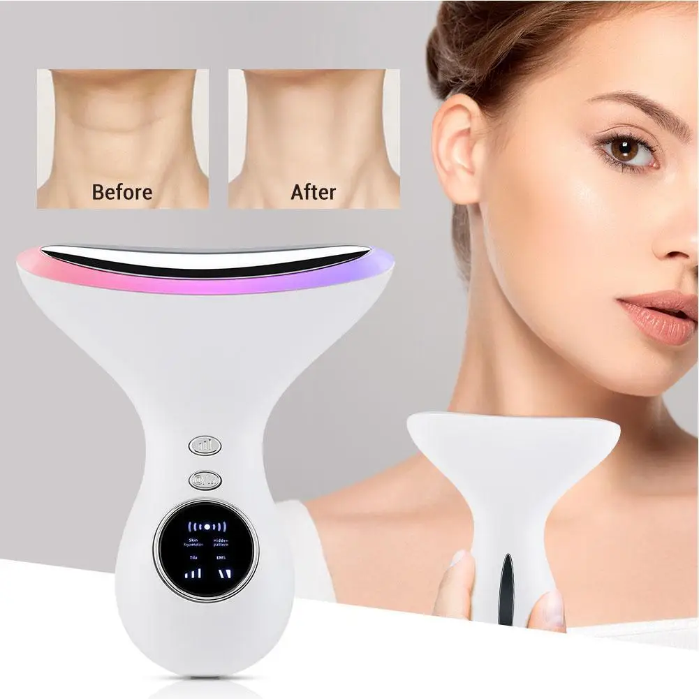 

Neck Beauty Instrument Base USB Charging Cable Face And Neck Massage Neck Wrinkles Reduce Double Chin Anti Wrinkle Skin