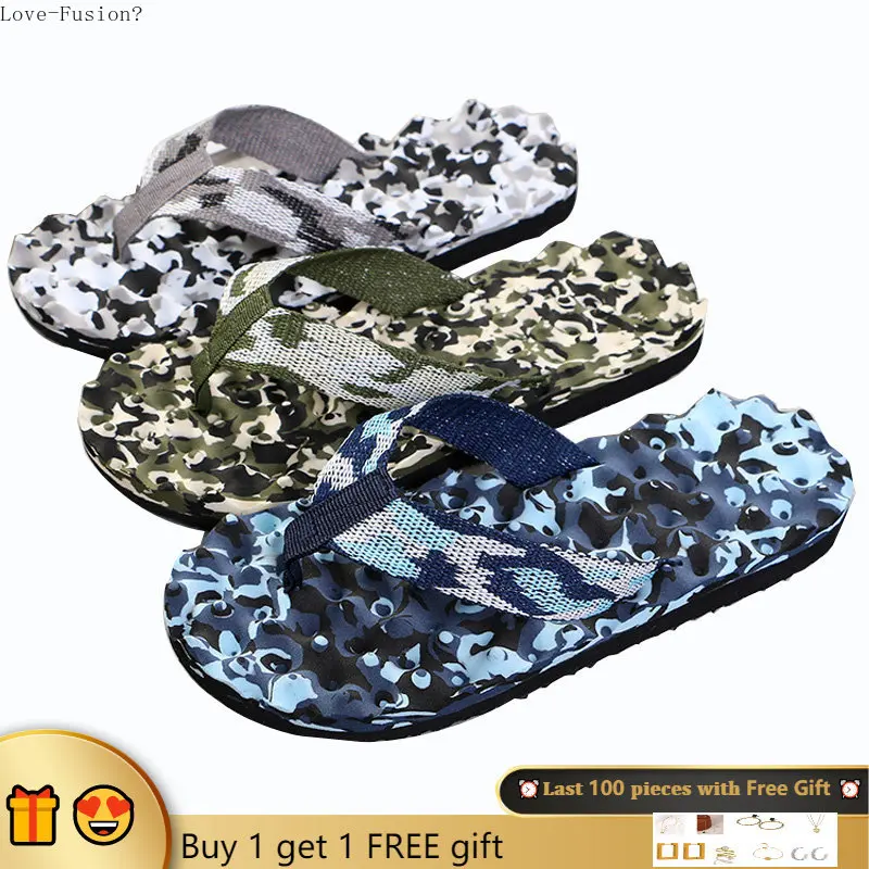 

Men Women Fashion camouflage Flip Flops Bathroom Slippers Beach Sandals Home Or Outdoor Anti-slip Zapatos Hombre Shoes Eur 36-45
